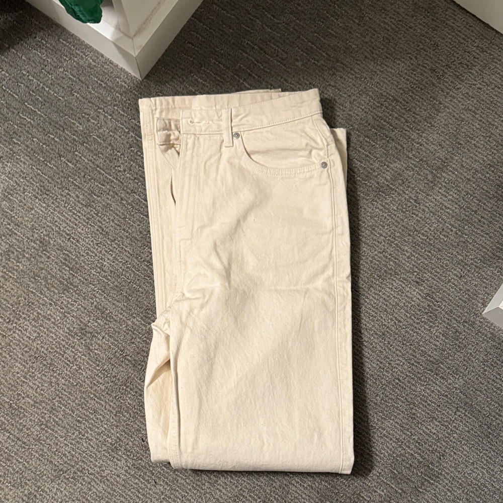 Rowe Cream Straight-Leg Jeans - Picture 2 of 6